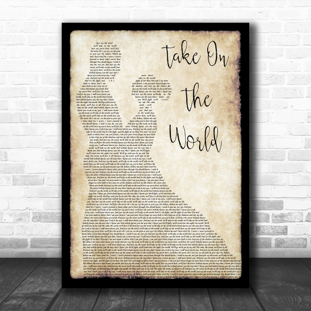 You Me At Six Take On The World Man Lady Dancing Song Lyric Poster Print