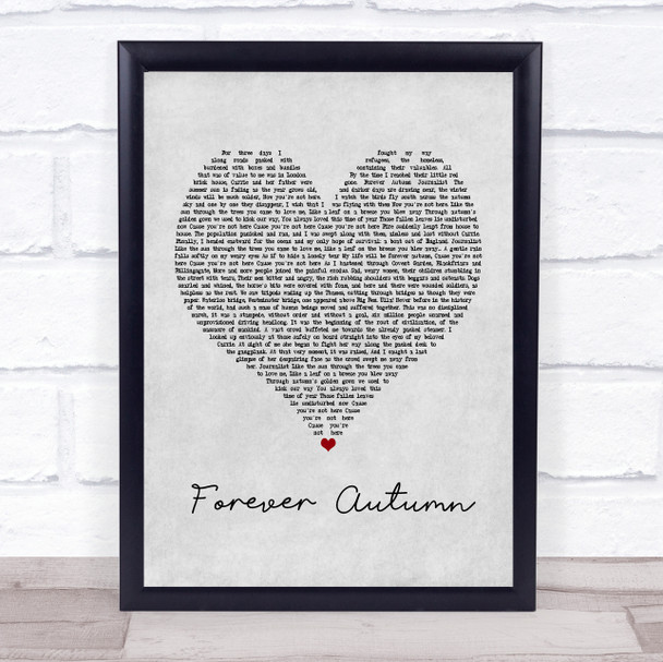 Justin Hayward Forever Autumn Grey Heart Song Lyric Poster Print