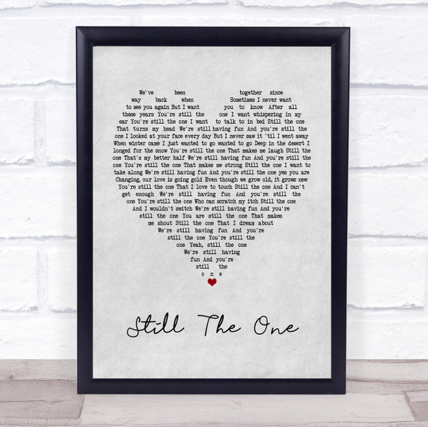 Orleans Still The One Grey Heart Song Lyric Poster Print