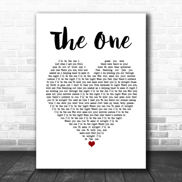 Backstreet Boys The One White Heart Song Lyric Poster Print