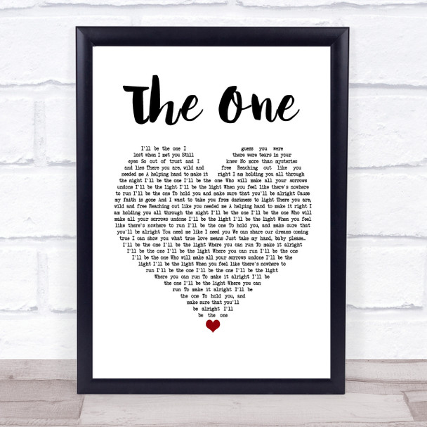 Backstreet Boys The One White Heart Song Lyric Poster Print