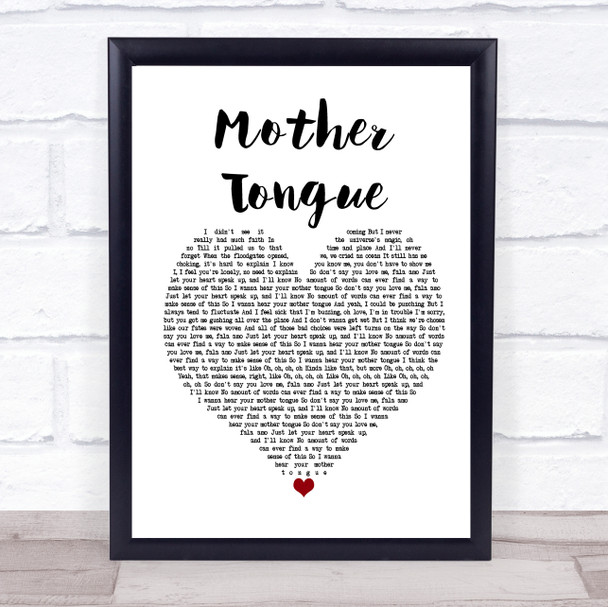 Bring Me The Horizon Mother Tongue White Heart Song Lyric Poster Print