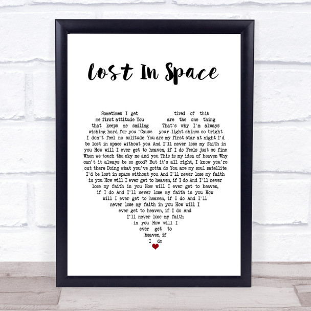 Lighthouse Family Lost In Space White Heart Song Lyric Poster Print
