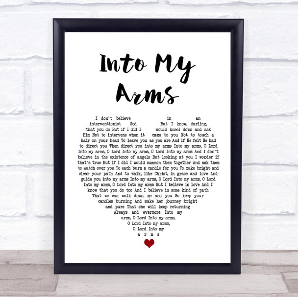 Nick Cave & The Bad Seeds Into My Arms White Heart Song Lyric Poster Print