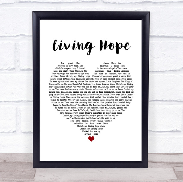 Phil Wickham Living Hope White Heart Song Lyric Poster Print