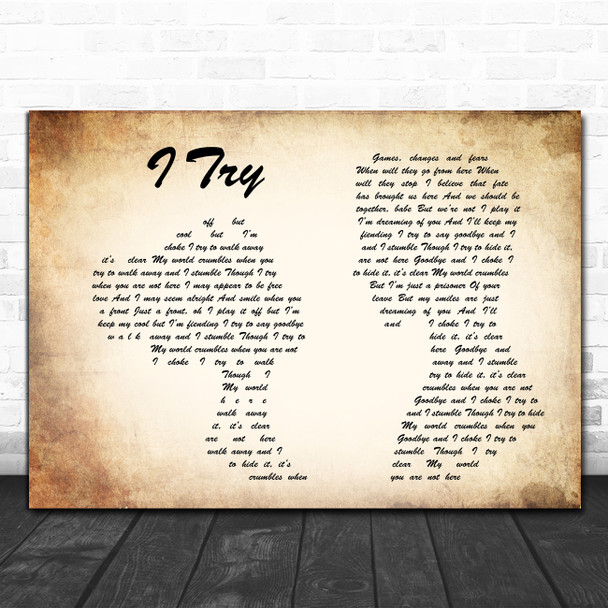 Macy Gray I Try Man Lady Couple Song Lyric Poster Print