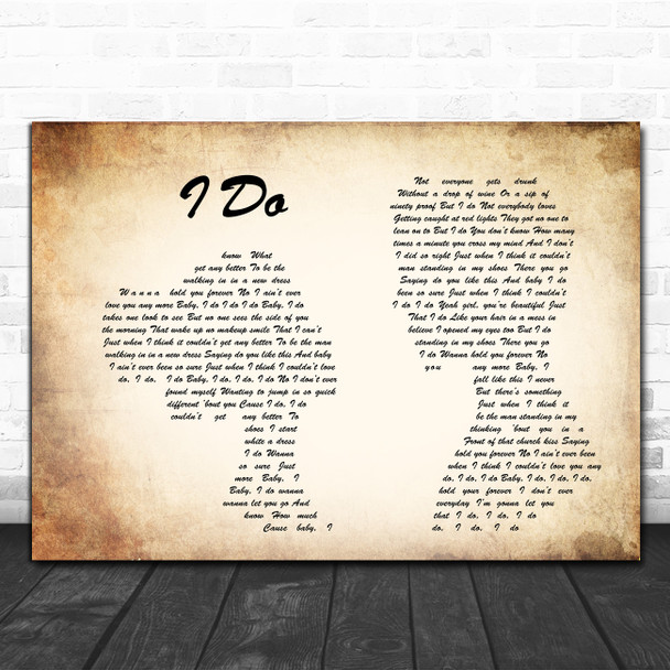 Morgan Evans I Do Man Lady Couple Song Lyric Poster Print