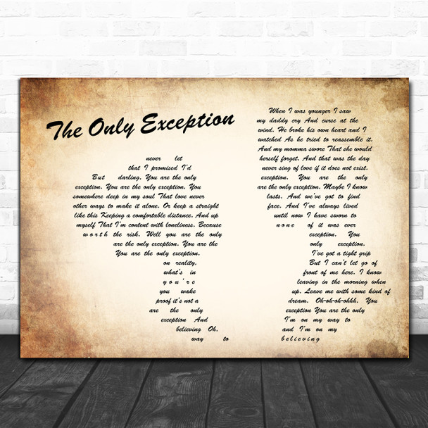 Paramore The Only Exception Man Lady Couple Song Lyric Poster Print