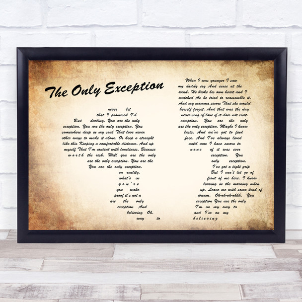 Paramore The Only Exception Man Lady Couple Song Lyric Poster Print