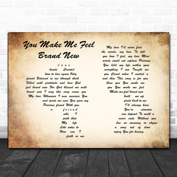 Simply Red You Make Me Feel Brand New Man Lady Couple Song Lyric Poster Print