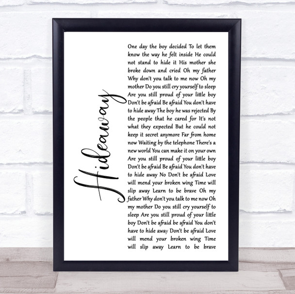 Charlie Landsborough The Twelfth Of Never Rustic Script Song Lyric Poster Print