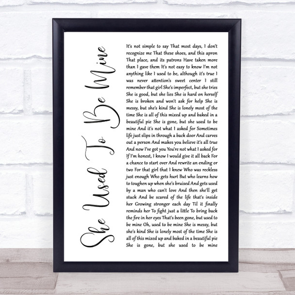Florence + The Machine Shake It Out Rustic Script Song Lyric Poster Print