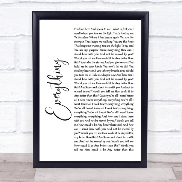 James She's A Star Rustic Script Song Lyric Poster Print