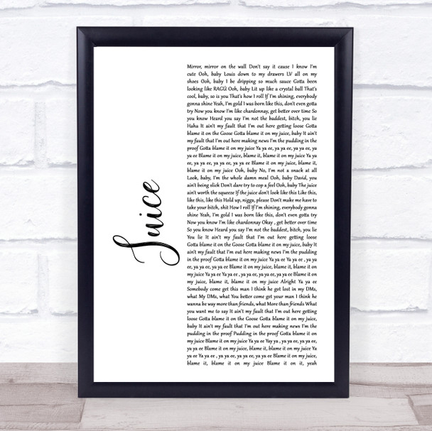 Jessie Ware Champagne Kisses Rustic Script Song Lyric Poster Print