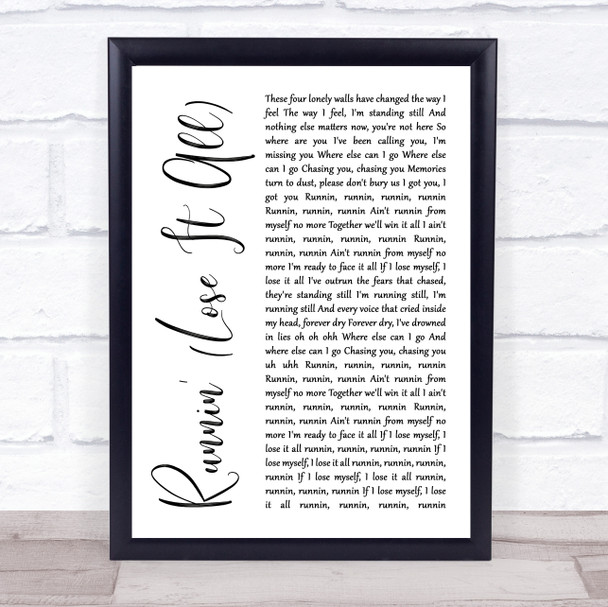 Paramore The Only Exception Rustic Script Song Lyric Poster Print