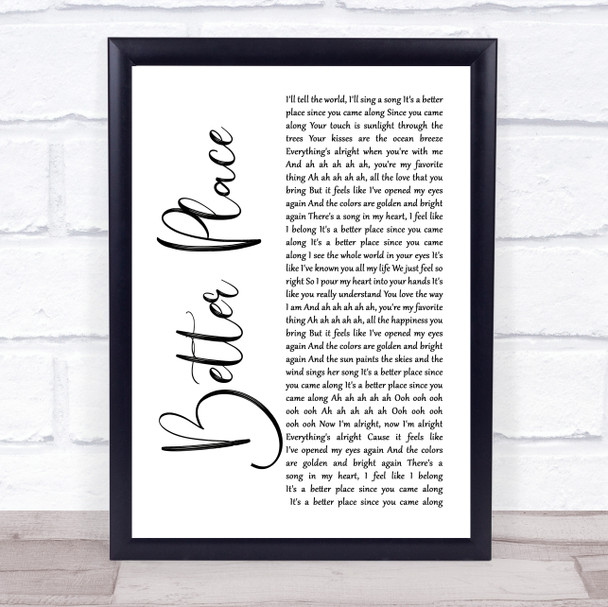 Stevie Wonder As Rustic Script Song Lyric Poster Print