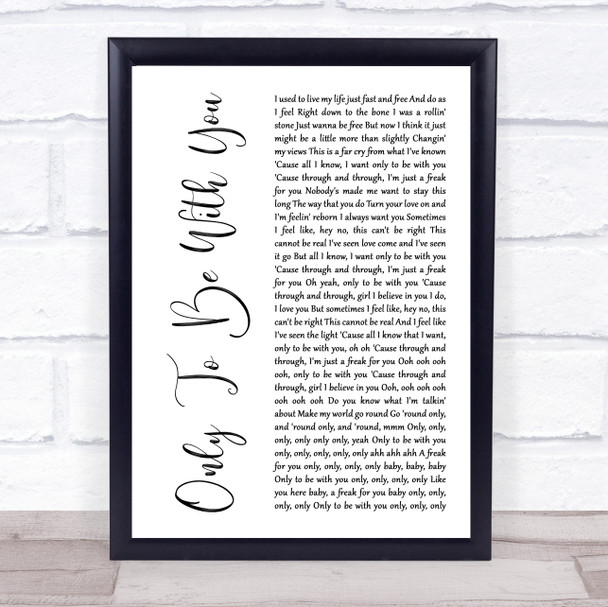 The Jam Town Called Malice Rustic Script Song Lyric Poster Print