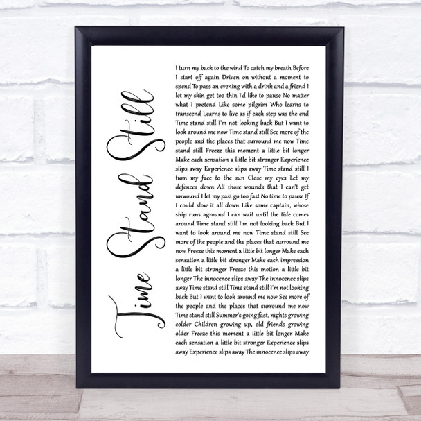 The Script Hall Of Fame Rustic Script Song Lyric Poster Print