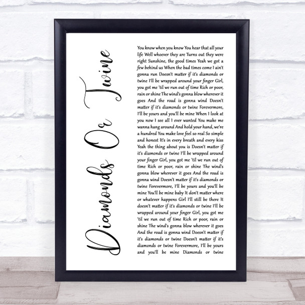 The Stone Roses Tightrope Rustic Script Song Lyric Poster Print