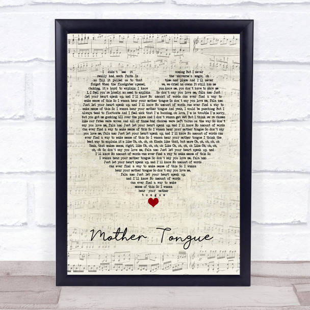 Bring Me The Horizon Mother Tongue Script Heart Song Lyric Poster Print