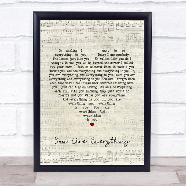 Marvin Gaye You Are Everything Script Heart Song Lyric Poster Print