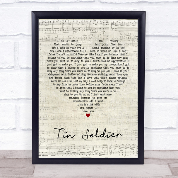 Small Faces Tin Soldier Script Heart Song Lyric Poster Print