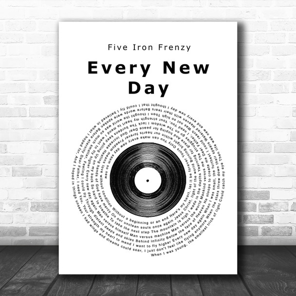 Five Iron Frenzy Every New Day Vinyl Record Song Lyric Poster Print