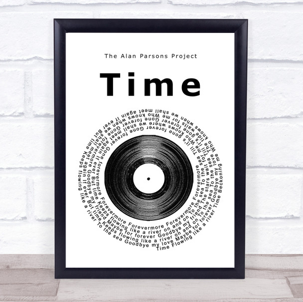 The Alan Parsons Project Time Vinyl Record Song Lyric Poster Print