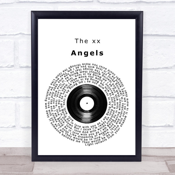 The xx Angels Vinyl Record Song Lyric Poster Print