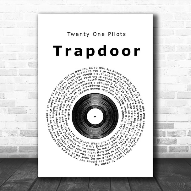 Twenty One Pilots Trapdoor Vinyl Record Song Lyric Poster Print