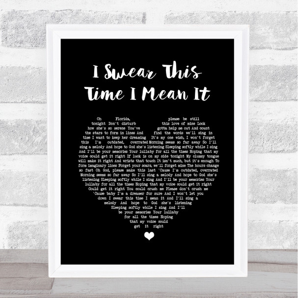 Mayday Parade I Swear This Time I Mean It Black Heart Song Lyric Music Wall Art Print