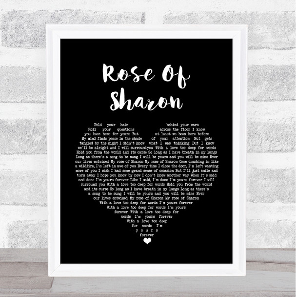 Mumford & Sons Rose Of Sharon Black Heart Song Lyric Music Wall Art Print