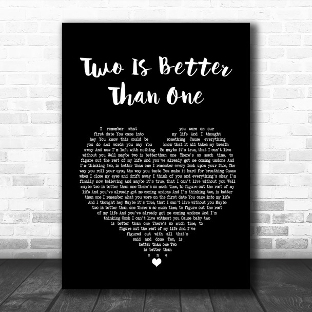 Boys Like Girls Two Is Better Than One Black Heart Song Lyric Music Poster Print