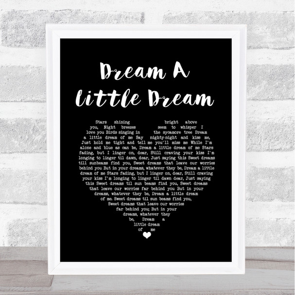 The Beautiful South Dream A Little Dream Black Heart Song Lyric Music Poster Print