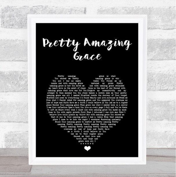 Neil Diamond Pretty Amazing Grace Black Heart Song Lyric Music Poster Print
