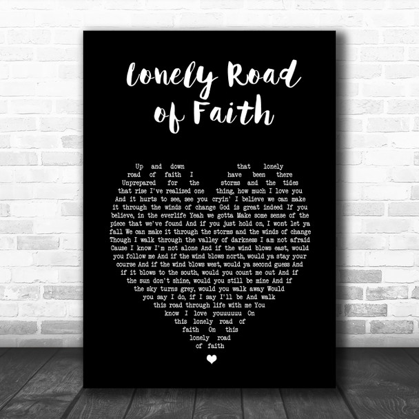 Kid Rock Lonely Road Of Faith Black Heart Song Lyric Music Poster Print