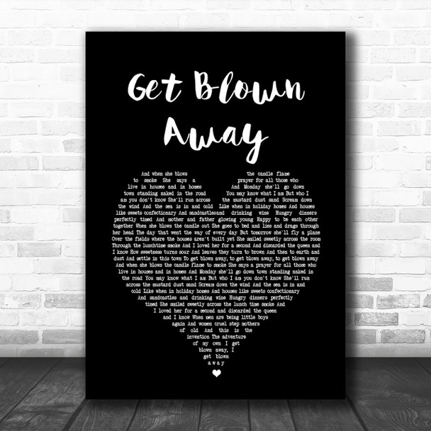 Ocean Colour Scene Get Blown Away Black Heart Song Lyric Music Wall Art Print