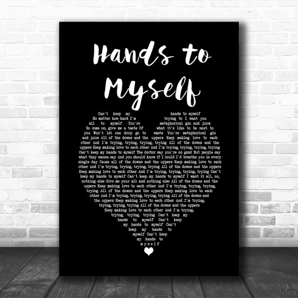 Kings of Leon Hands to Myself Black Heart Song Lyric Music Poster Print