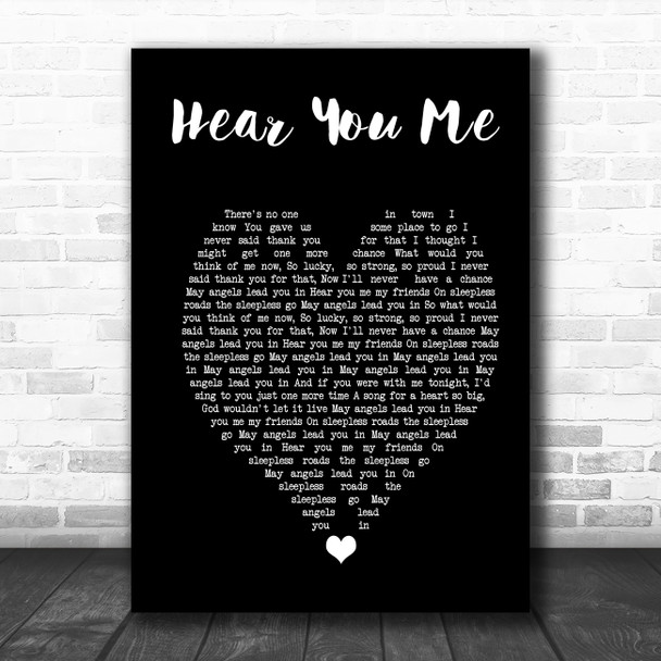 Jimmy Eat World Hear You Me Black Heart Song Lyric Music Poster Print