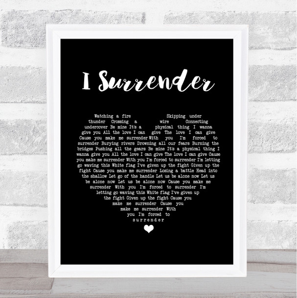 Clare Maguire I surrender Black Heart Song Lyric Music Poster Print