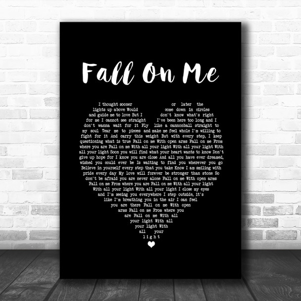 Andrea Bocelli & Matteo Bocelli Fall On Me Black Heart Song Lyric Music Poster Print