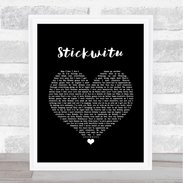 The Pussycat Dolls Stickwitu Black Heart Song Lyric Music Poster Print