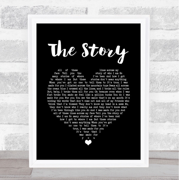 Brandi Carlile The Story Black Heart Song Lyric Music Poster Print