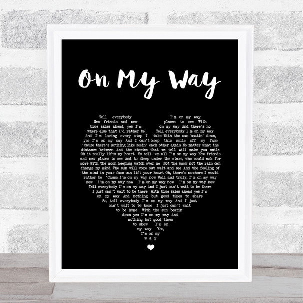 Phil Collins On My Way Black Heart Song Lyric Music Poster Print