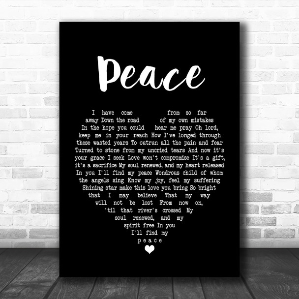 Michael McDonald Peace Black Heart Song Lyric Music Poster Print