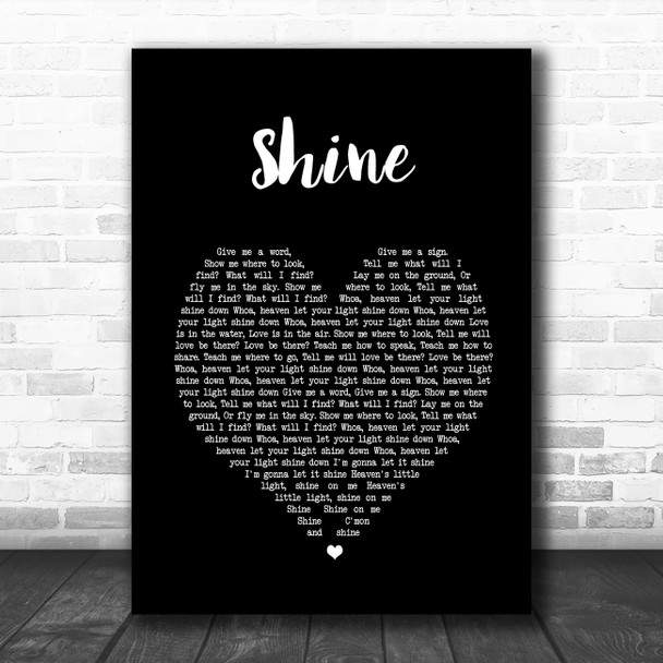 Collective Soul Shine Black Heart Song Lyric Music Poster Print