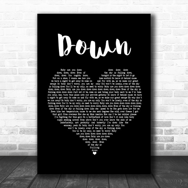 Jay Sean Down Black Heart Song Lyric Music Poster Print