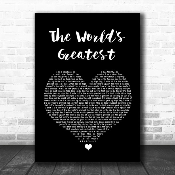 R Kelly The World's Greatest Black Heart Song Lyric Music Wall Art Print