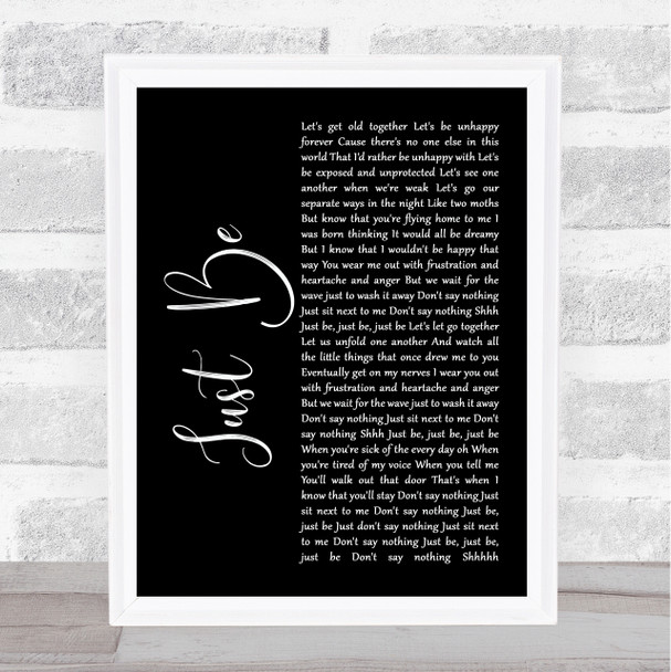 Paloma Faith Just Be Black Script Song Lyric Music Poster Print