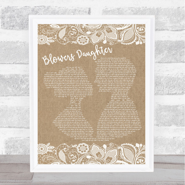 Damien Rice Blowers Daughter Burlap & Lace Song Lyric Music Poster Print